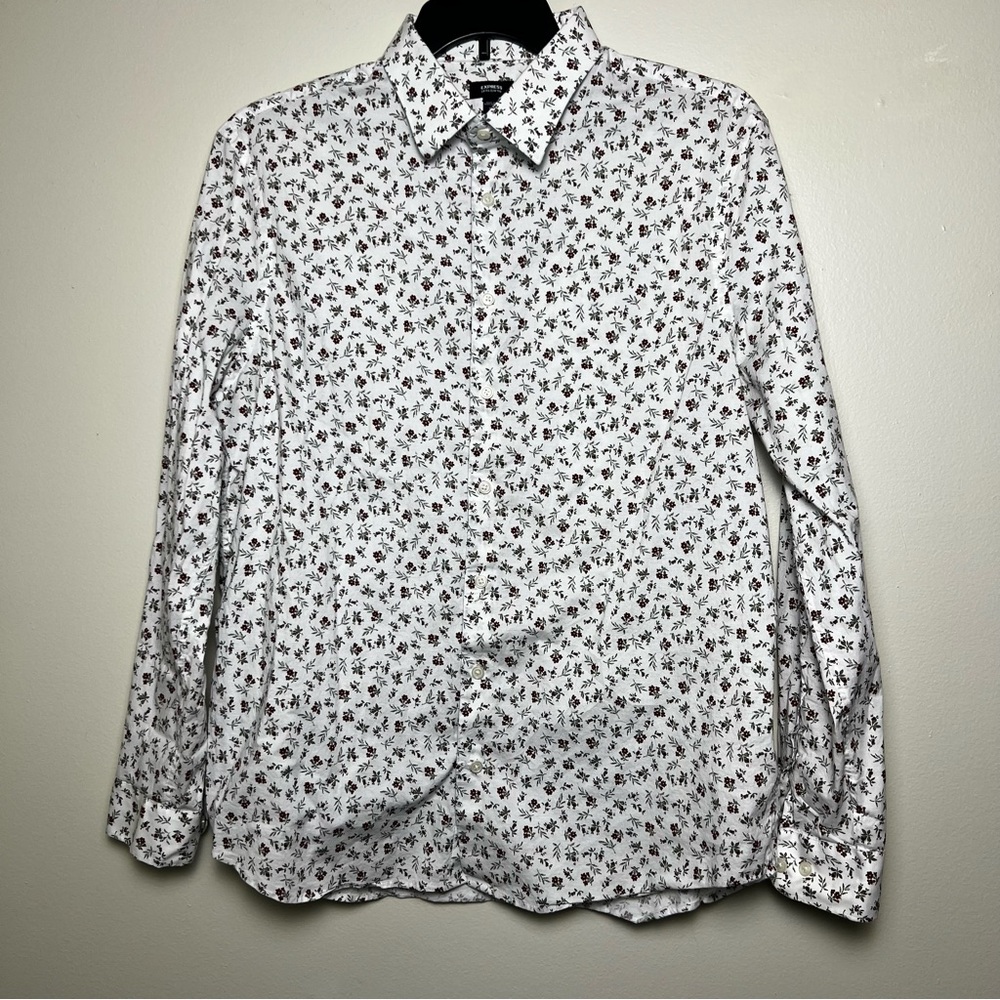 Express Extra Slim 1MX Floral Button Down – XL
